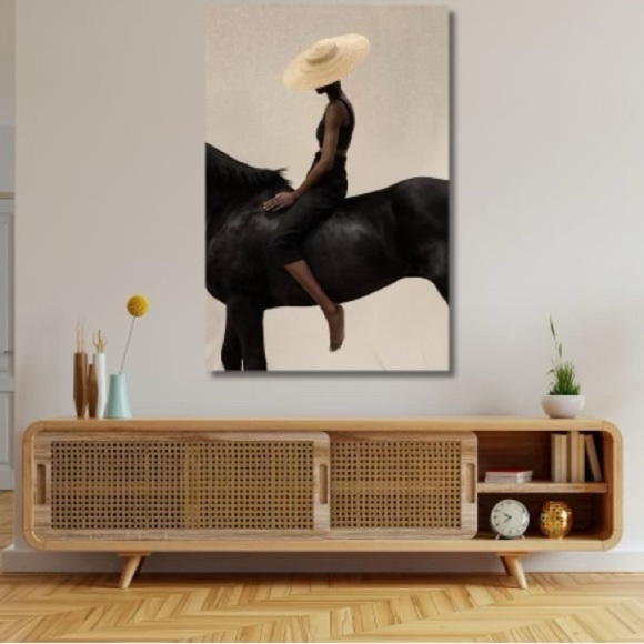 Stunning African American woman Elegant Equestrian Canvas unframed print New - Picture 13 of 13